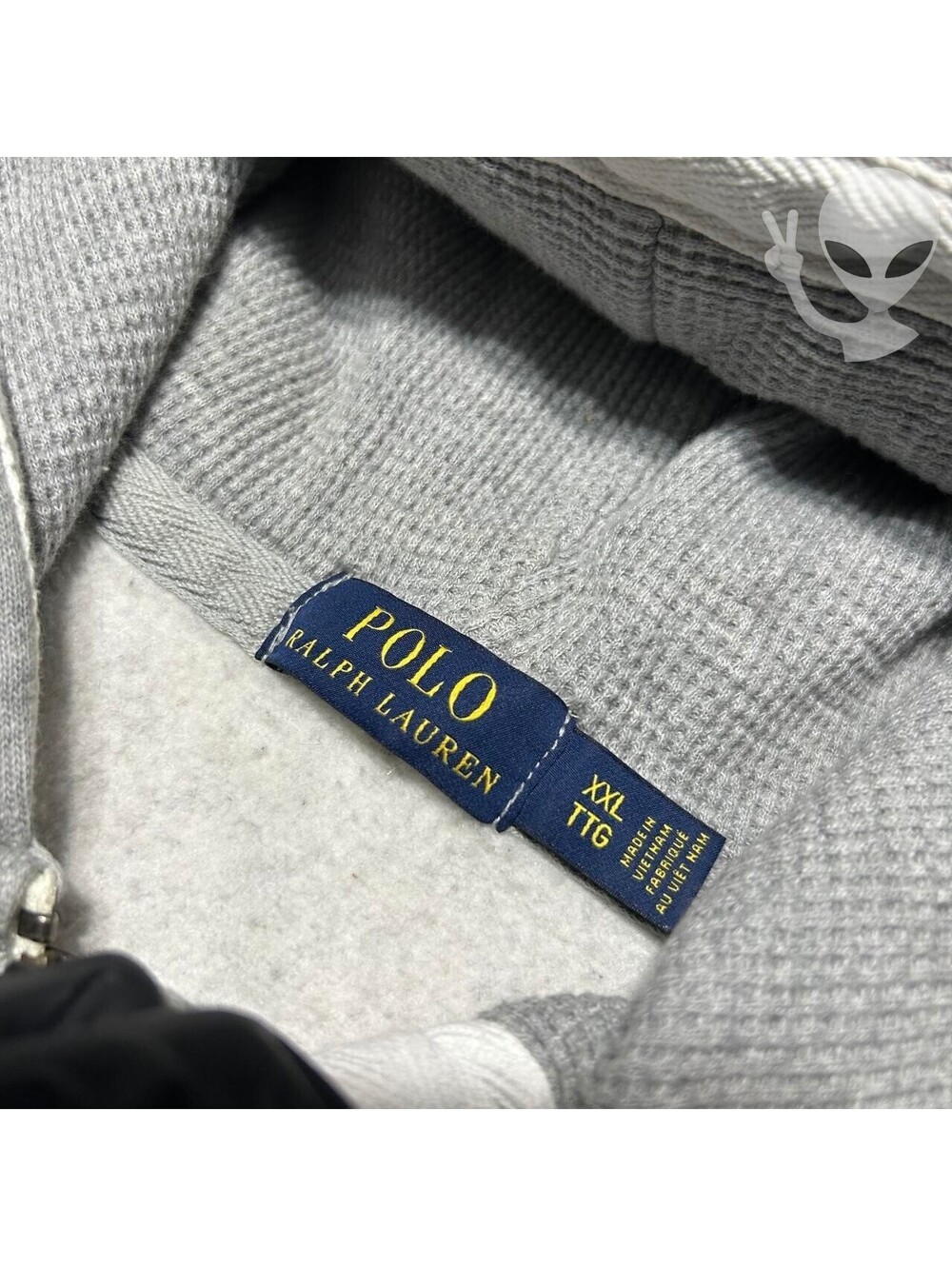 Polo Ralph Lauren Full-Zip Hoodie Mens XXL Gray Fleece Pony Logo Preppy Jacket - Picture 4 of 7